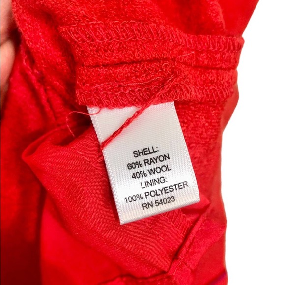 Banana Republic Wool Blend Piped Corset Dress in Vermillion Size 8 - Picture 8 of 9